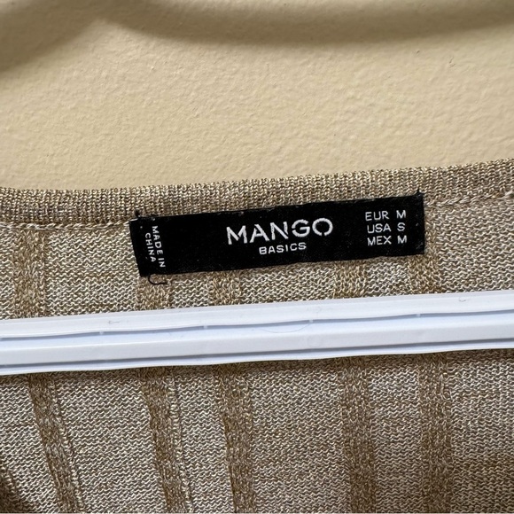 Mango V-Neck Beige Sweater - Picture 2 of 5